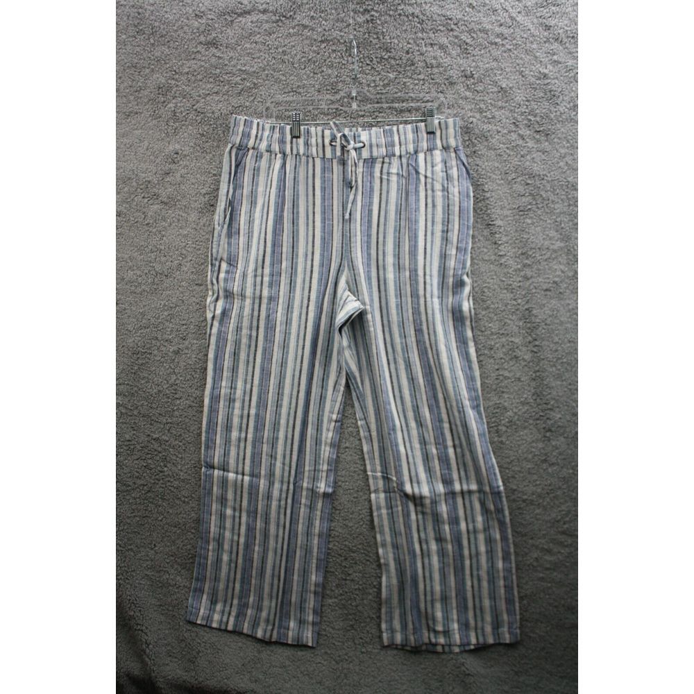 Denim & Co Pants Womens Adult Medium Linen Blend Full Length Pants Ladies‎ 32X29